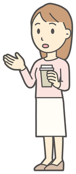  ロングヘア女性-264-全身