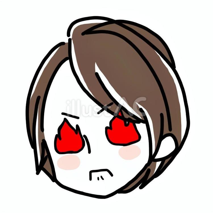 燃える女性の顔 女性,炎,燃えるのイラスト素材