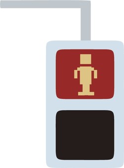 歩行者信号赤　 信号機,歩行者信号,赤,道路,信号赤のイラスト素材