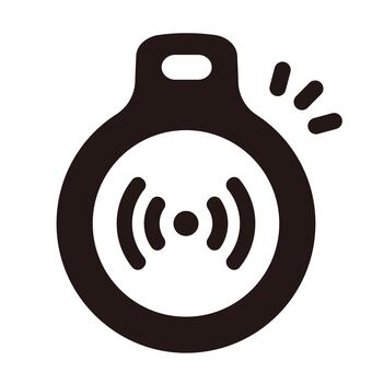 スマートタグのシンプルアイコン１ スマートタグ,スマートトラッカー,紛失防止,トラッカー,タグ,アイコン,紛失,防止,シルエット,簡単のイラスト素材