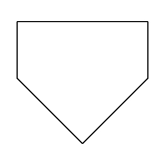 シンプルな野球のホームベース 野球,スポーツ,野球部,道具,部活,部活動,スポーツ用品,球技,少年野球,高校野球のイラスト素材