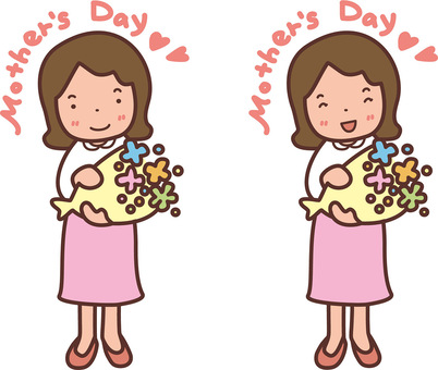 母の日プレゼント 母の日プレゼント 母の日,母,花束のイラスト素材