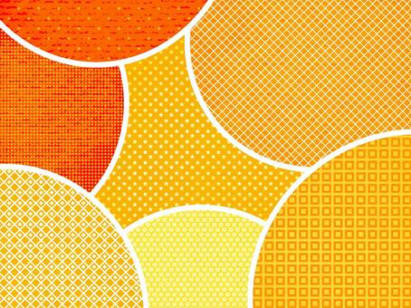 重なった柄　黄色