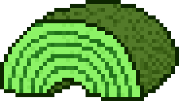 ドット絵の抹茶バウムクーヘンです。 ドット絵,バウムクーヘン,シンプル,スイーツ,洋菓子,お菓子,デザート,おやつ,食べ物,食品のイラスト素材
