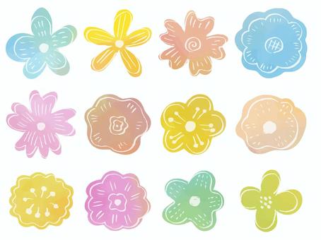 Illustration, flower, hand drawn, icon, JPG, PNG and AI