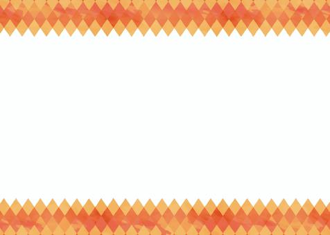 水彩風背景素材06 水彩,赤,黄,橙,オレンジ色,紅葉,秋色,暖色,フレーム,背景のイラスト素材