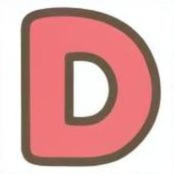 アルファベット　D アルファベット,英語,文字,d,赤のイラスト素材