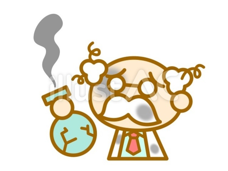 化学者　失敗　青 化学者,実験,失敗のイラスト素材