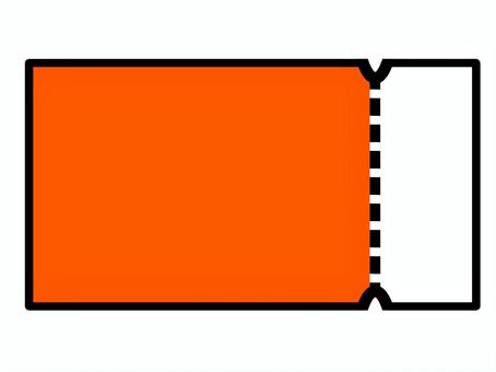 チケット　クーポン券　オレンジ チケット,クーポン券,入場券,割引券,優待券,金券,アイコン,コンサート,ライブ,遊園地のイラスト素材