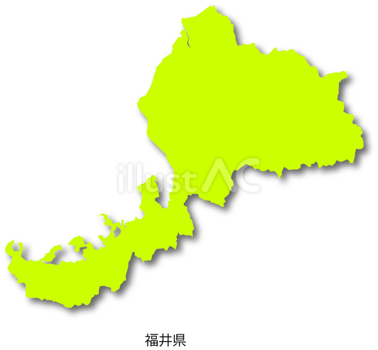 福井県 福井県,都道府県,境界のイラスト素材