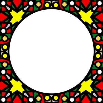 シームレスなモザイクで円の枠　ｎ モザイク,クリスマス,クリスマスカラー,12月,xmas,バックグラウンド,テクスチャー,シームレス,カラフル,モダンのイラスト素材