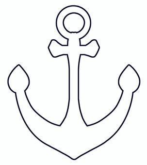 錨・碇・いかり・線画 アンカー,いかり,線画,線,シルエット,アイコン,錨,碇,固定具,船舶道具のイラスト素材
