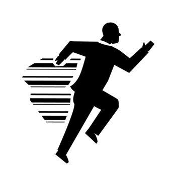 Illustration, run, people, silhouette, 