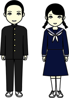 中學生冬服, 初中生, 制服, 防寒服, JPG, PNG 和 AI