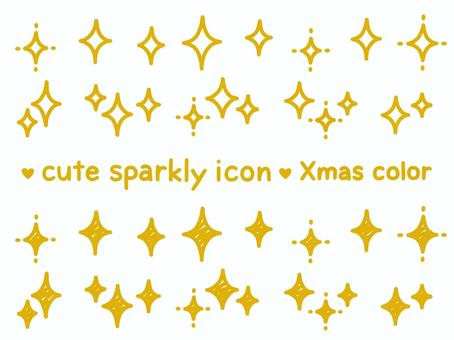 かわいいキラキラアイコン（Xmas）
