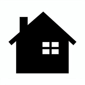 シンプルな家のシルエット素材 家,シルエット,オープンハウス,戸建て,一軒家,注文住宅,住宅,シンプル,ハウスメーカー,影絵のイラスト素材