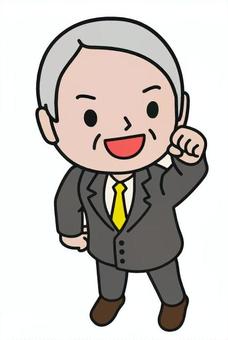 見上げる人 見上げる人 ガッツポーズ,見上げる,喜び,ポジティブ,笑顔,成功,目標,達成,男性,スーツのイラスト素材