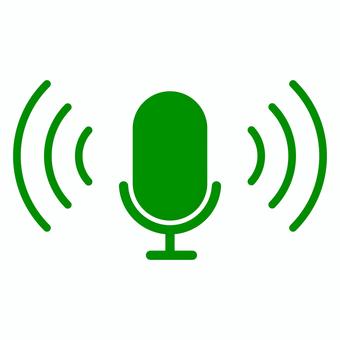 マイクのアイコン 緑 マイク,アイコン,音声,配信,実況,音楽,音響,アナウンス,レコーディング,ラジオのイラスト素材