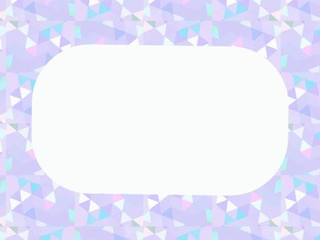 紫の幾何学模様フレーム-8 幾何学,フレーム,背景,壁紙,枠,飾り枠,紫,幾何学模様,見出し,タイトルのイラスト素材