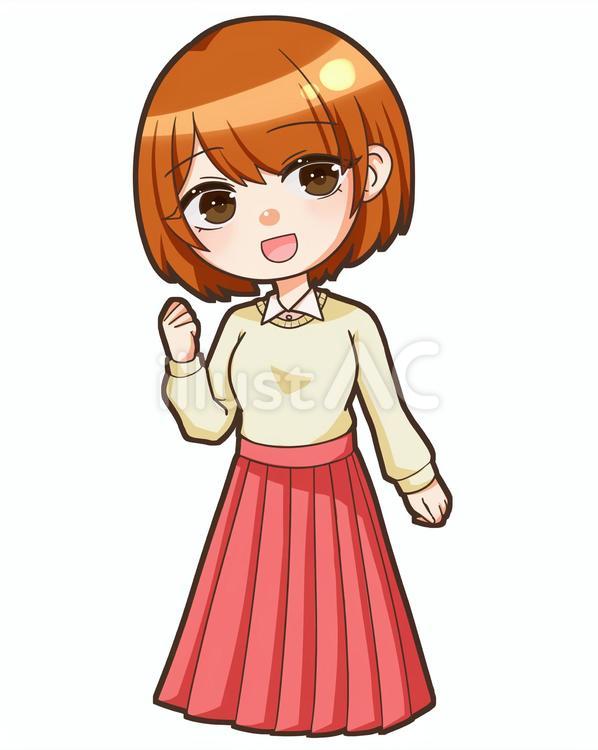 ショートヘアの女の子イラスト - No: 23293883｜無料イラスト・フリー素材なら「イラストAC」