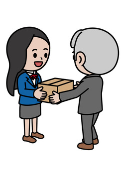 荷物を持つ男女