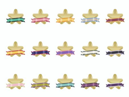 いろいろメダルリボンセット31 いろいろメダルリボンセット31 あしらい,フレーム,メダル,リボン,レトロ,シルエット,かわいい,見出し,飾り,デザインのイラスト素材