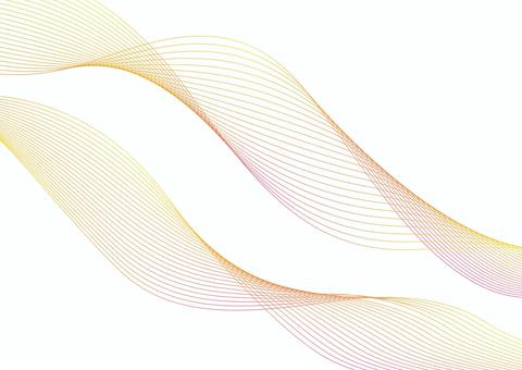 赤系の波 波紋,グラフィック,爽やか,クール,音波,背景,シンプル,線画,曲線,流線形のイラスト素材
