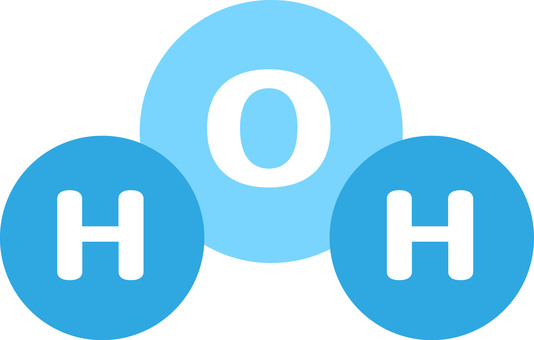 水_H2O 水,h2o,元素記号,原子,元素,科学,理科,物理,アルファベットのイラスト素材
