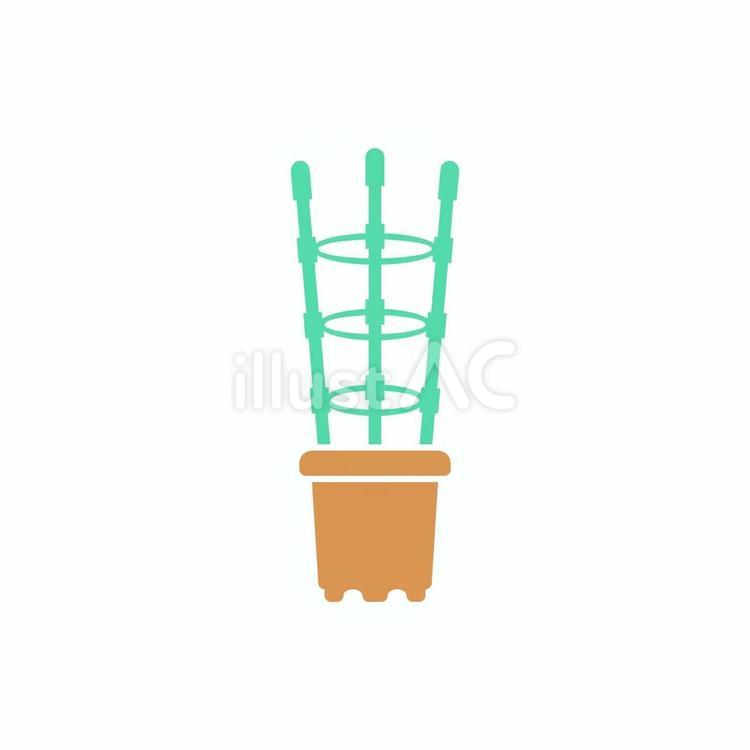植木鉢とリング支柱 植木鉢,プランター,リング支柱のイラスト素材