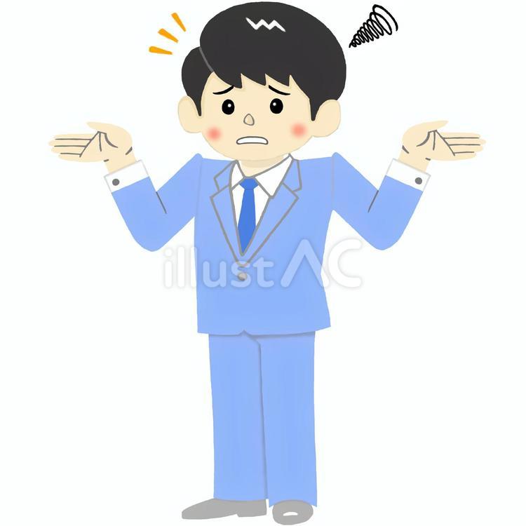 やれやれオーマイゴッドだとビジネスマン ビジネス,ビジネスマン,ビジネスパーソンのイラスト素材