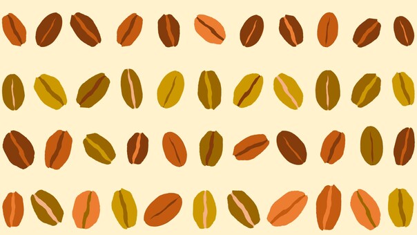 並んでるコーヒー豆 コーヒー豆,茶色,シンプル,パターン,背景,加工,透過,豆のイラスト素材