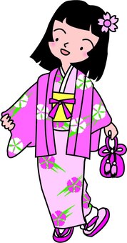 Girls going out with kimono, , JPG and PNG