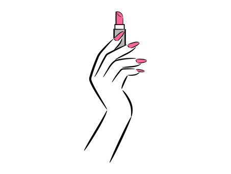 Hand & Nail (Lipstick), , JPG, PNG and AI