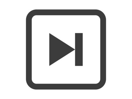 次曲ボタン（黒四角枠） 再生,次へ,次曲,ボタン,スキップ,スタート,次,アイコン,送り,飛ばすのイラスト素材