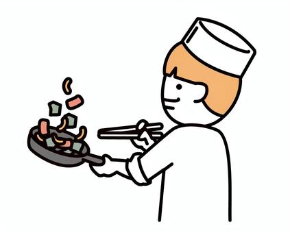 働く人:厨房の料理人