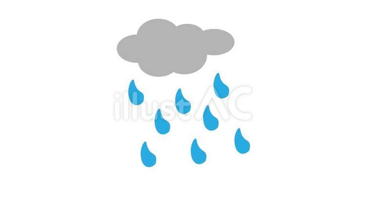 雨雲と雨風少しあり 雨,雨雲,弱風のイラスト素材