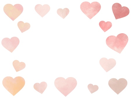 ピンクグラデーションのハート背景 ハート,フレーム,枠,飾り枠,バレンタイン,ホワイトデー,2月,3月,飾り,装飾のイラスト素材