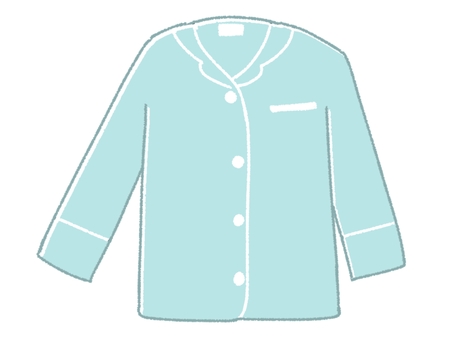 春秋パジャマ上のみ　ブルー パジャマ,寝巻き,夜間着,部屋着,服装,洋服,衣類,ルームウェア,トップス,長袖のイラスト素材