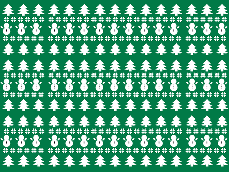 クリスマスモチーフの背景(緑) クリスマスモチーフの背景(緑) クリスマス,モチーフ,雪だるま,もみの木,クリスマスツリー,雪,雪柄,イラスト,冬,手描きのイラスト素材
