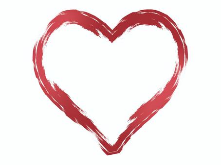 red ink heart-shaped frame, , JPG and PNG