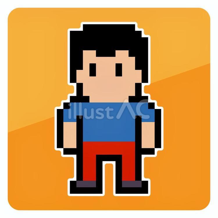 男性のピクセルアートアイコン 男性,男,雄のイラスト素材