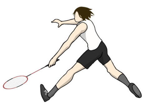 Illustration, badminton, sports, athlétique, 