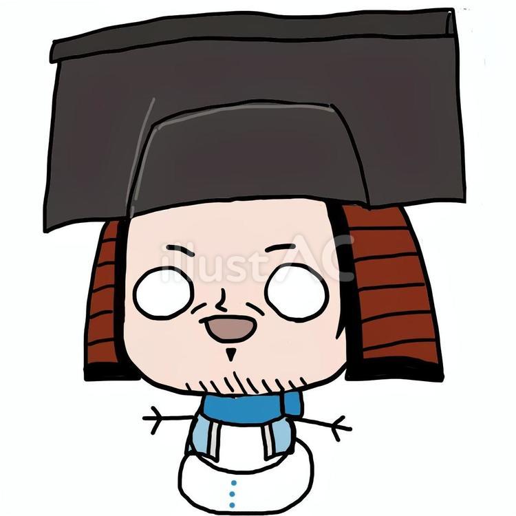 ゆるい黒田長政 ゆきだるまさん 黒田長政,歴史上人物,偉人のイラスト素材
