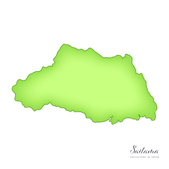 A soft, three-dimensional map of Saitama Prefecture, JPG, PNG and AI A soft, three-dimensional map of Saitama Prefecture, , JPG, PNG and AI