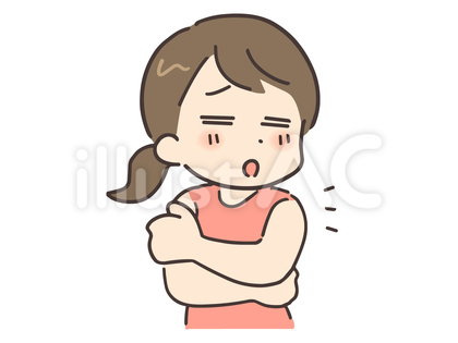 二の腕が気になるノースリーブの女性