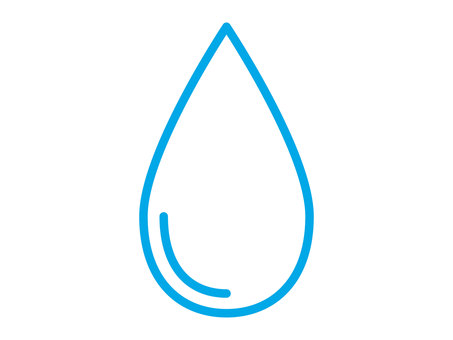 雫・水滴のイラスト（青・線） 雫,水滴,水,アイコン,ドロップ,マーク,雨,涙,汗,液体のイラスト素材