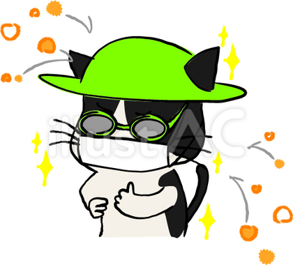 花粉症対策バッチリな猫