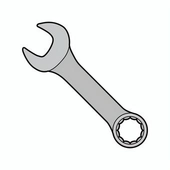 スパナ 片口,スパナ,レンチ,工具,修理,道具,メンテナンス,改造,整備,工場のイラスト素材
