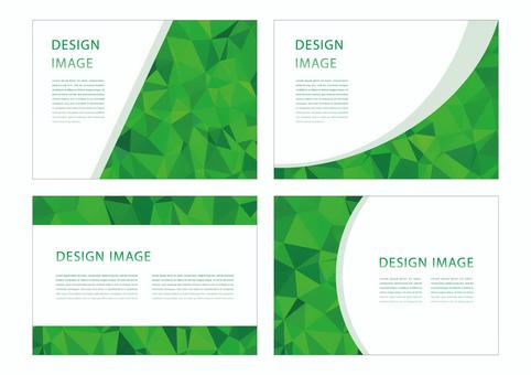 Polygon background frame green_4 types, JPG, PNG and AI Polygon background frame green_4 types, , JPG, PNG and AI