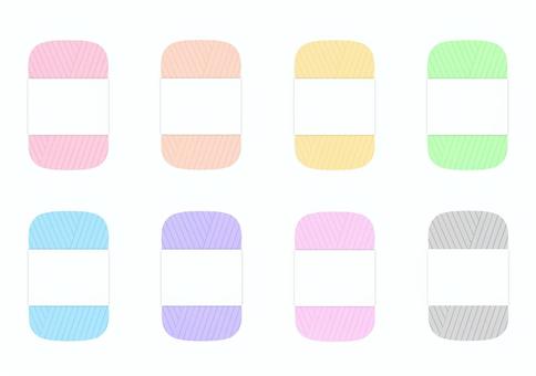 パステルカラーの毛糸・手芸・編み物セット